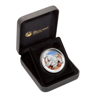 Australien - 1 AUD Megafauna Megalania - 1 Oz Silber PP Color