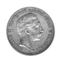 Deutsches Kaiserreich - 3 Mark Wilhelm II Preussen - 15g Silber