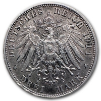 Deutsches Kaiserreich - 3 Mark Otto Bayern - 15g Silber