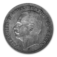 Deutsches Kaiserreich 3 Mark Friedrich II Baden 15g Silber