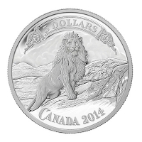 Kanada - 5 CAD Banknoten Löwe 2014 - 23,17g Silber
