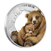 Tuvalu - 0,5 TVD Mothers Love Brown Bear - 1/2 Oz Silber