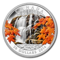 Kanada - 20 CAD Autumn Falls - 1 Oz Silber PP