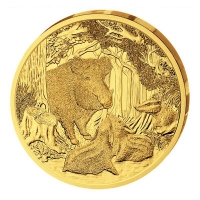 sterreich - 100 EUR Wildtiere Das Wildschwein 2014 - 1/2 Oz Gold