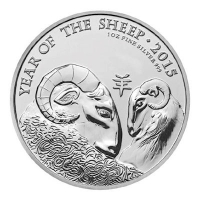 Grobritannien - 2 GBP Lunar Schaf 2015 - 1 Oz Silber
