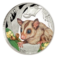 Tuvalu - 1 TVD Endangered Gleithörnchenbeutler 2015 - 1 Oz Silber