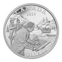 Kanada - 15 CAD Exploring Canada Expedition Westkste 2014 - Silbermnze