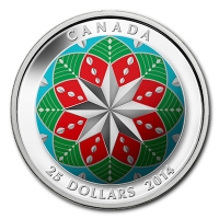 Kanada - 25 CAD Weihnachtsornamente 2014 - 1 Oz Silber
