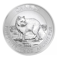 Kanada - 8 CAD Polarfuchs 2014 - 1,5 Oz Silber