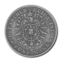 Deutsches Kaiserreich - 5 Mark Wilhelm Preussen - 25g Silber