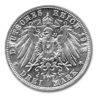 Deutsches Kaiserreich - 3 Mark Wilhelm II Preussen Gardeuniform - 15g Silber