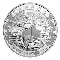 Kanada - 10 CAD Kanu Prächtige Umgebungen 2015 - 1/2 Oz Silber