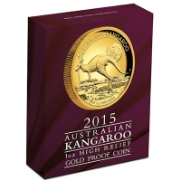 Australien - 100 AUD Känguru 2015 - 1 Oz Gold Proof HR