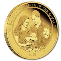 Australien - 25 AUD HRH Princess Charlotte 2015 - 1/4 Oz Gold PP