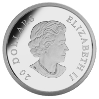 Kanada - 20 CAD Hirsch 2015 - 1 Oz Silber Color