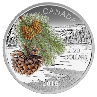 Kanada - 20 CAD Wälder Kiefer 2015 - 1 Oz Silber