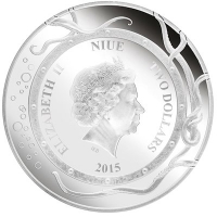 Niue - 2 NZD Riesentintenfisch - 1 Oz Silber PP Color