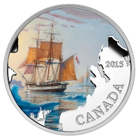 Kanada - 20 CAD Lost Ships Franklins Expedition 2015 - 1 Oz Silber
