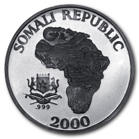 Somalia - The African Monkey 2000 - 1 Oz Silber