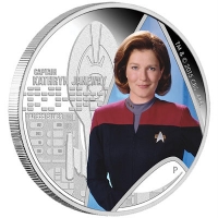 Tuvalu - 1 TVD Star Trek Captain Janeway - 1 Oz Silber