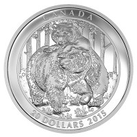 Kanada - 20 CAD Grizzly Serie Togetherness 2015 - 1 Oz Silber