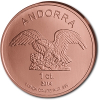Andorra - 1 Ct. Eagle - 1 Oz Kupfer