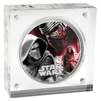 Niue - 2 NZD Star Wars Episode VII Kylo Ren - 1 Oz Silber PP