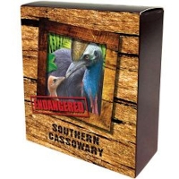 Tuvalu - 1 TVD Endangered Southern Cassowary 2016 - 1 Oz Silber