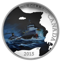 Kanada - 20 CAD Lost Ships SS Edmund Fitzgerald 2015 - 1 Oz Silber