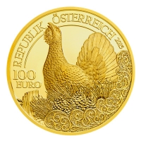 sterreich - 100 EUR Wildtiere Der Auerhahn 2015 - 1/2 Oz Gold