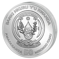 Ruanda - 50 RWF African Ounce Erdmnnchen 2016 - 1 Oz Silber