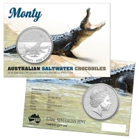 Australien - 1 AUD Krokodil Serie Monty 2016 - 1 Oz Silber Blister