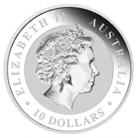 Australien 10 AUD Kookaburra 2016 10 Oz Silber Rückseite