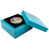Niue - 2 NZD Feng Shui Drache 2015 - 1 Oz Silber PP Color
