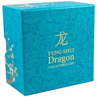 Niue - 2 NZD Feng Shui Drache 2015 - 1 Oz Silber PP Color