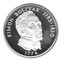 Panama - 20 Balboas Simon Bolivar 1974 - Silbermnze PP