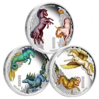 Tuvalu - 3 TVD Horses of Lore and Legend Set - 3 * 1 Oz Silber