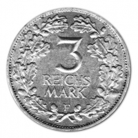 Deutsches Reich - 3 Mark Jahrtausendfeier der Rheinlande 1925 - Silbermnze