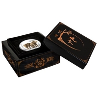 Niue - 2 NZD Feng Shui Elefant 2015 - 1 Oz Silber PP Color