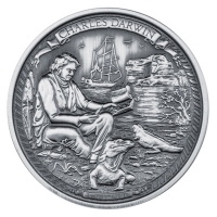 Niue - 5 NZD Journeys of Discovery Charles Darwin 2016 - 2 Oz Silber