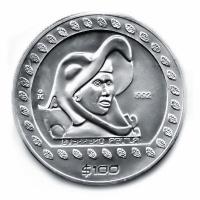 Mexiko - 100 Pesos Guerrero Aguila 1992 - 1 Oz Silber