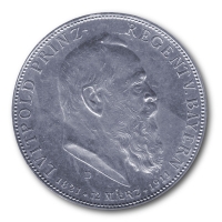 Deutsches Kaiserreich - 5 Mark Luitpold Prinzregent v. Bayern - 25g Silber