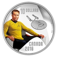 Kanada - 10 CAD Star Trek Captain Kirk 2016 - 1/2 Oz Silber