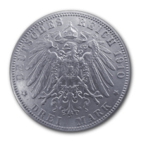 Deutsches Kaiserreich - 3 Mark Hamburg - 15g Silber