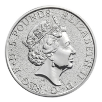 Grobritannien 5 GBP Queens Beasts Lion 2016 2 Oz Silber Rckseite
