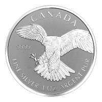 Kanada - 5 CAD Wanderfalke 2016 - 1 Oz Silber ReverseProof