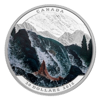 Kanada - 20 CAD Landschaftsillusion Lachs - 1 Oz Silber