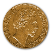 Deutsches Kaiserreich - 20 Mark Ludwig II Bayern - 7,16g Gold