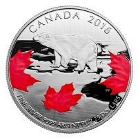Kanada - 25 CAD $25 for $25 Eisbr 2016 - 1/4 Oz Silber