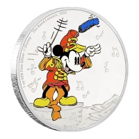 Niue - 2 NZD Disney Mickey Mouse Die Band 2016 - 1 Oz Silber
